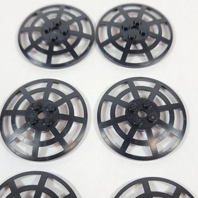6X LEGO 6x6 Inverted Radar Webbed Dish Black 4285b Parts Lot 10179 Replacement