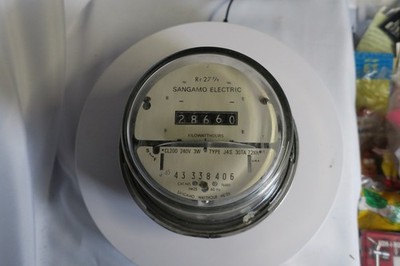 Sangamo Electric Kilowatt Hour Service  Meter Rr 27 7/9 - Untested