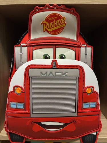Loungefly Disney Cars Mack Truck Backpack Red Black White Silver Medium