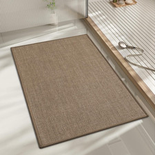 Bathroom Rugs Mat 24x17, Ultra Thin Non Slip Bath Mat Small Quick Dry Absorbent