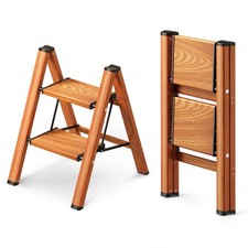 GameGem 2 Step Ladder, Folding Step Stool with Anti-Slip Wide Pedal, Aluminum...