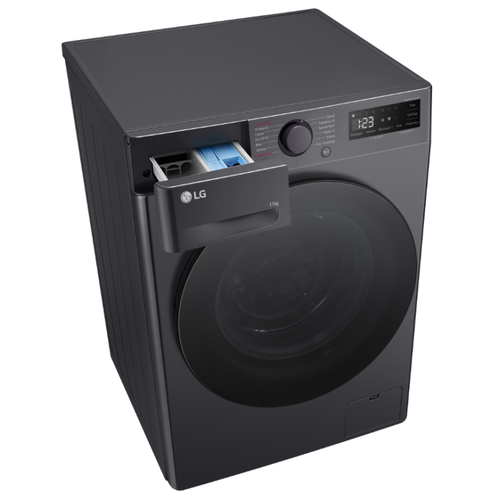 LG  F4R5011TSMB LAVATRICE  11 KG 1400 GIRI INVERTER AI DD VAPORE CL. A  NERO  - Foto 8 di 11