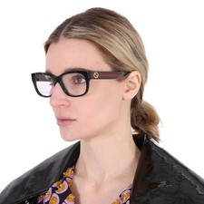 Gucci Demo Rectangular Ladies Eyeglasses GG0278O 011 55 GG0278O 011 55