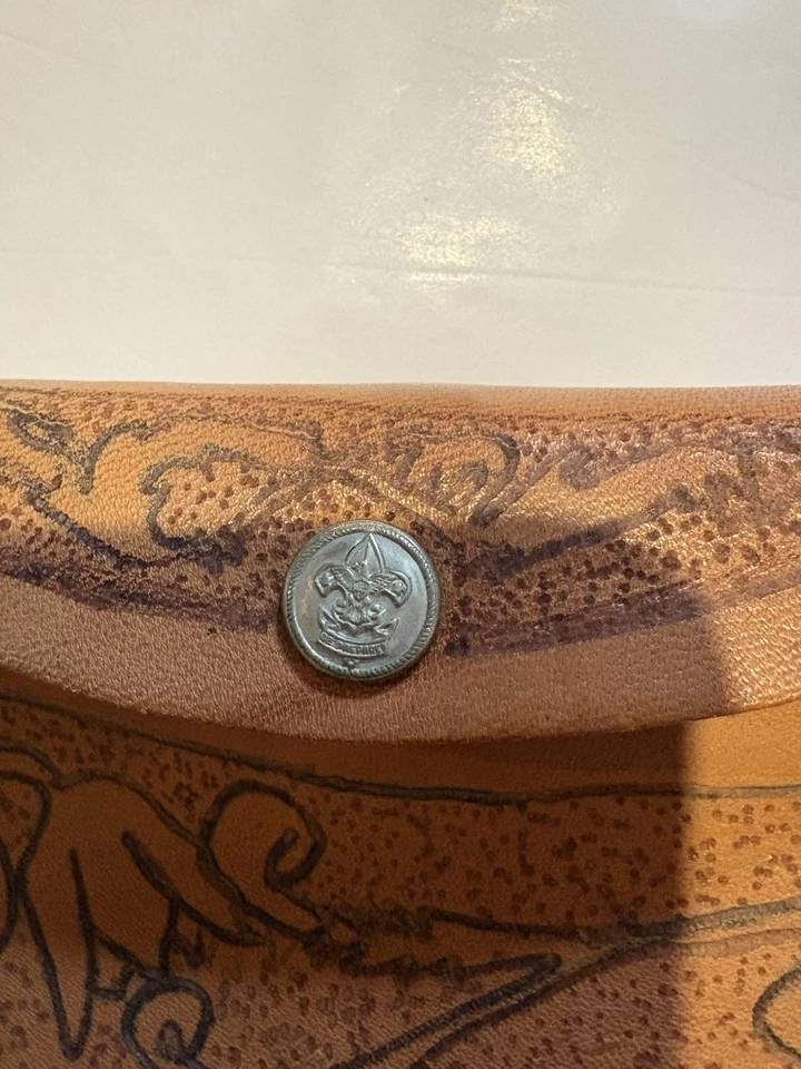 Funda de cuero vintage para cabeza de hacha Foto 3 de 4