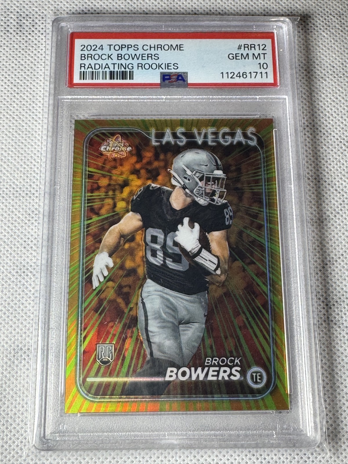 Brock Bowers Topps Chrome Radiating Rookies #RR12 Base