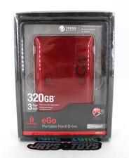 320GB eGo Compact Red Portable Hard Drive 2009 Factory Sealed