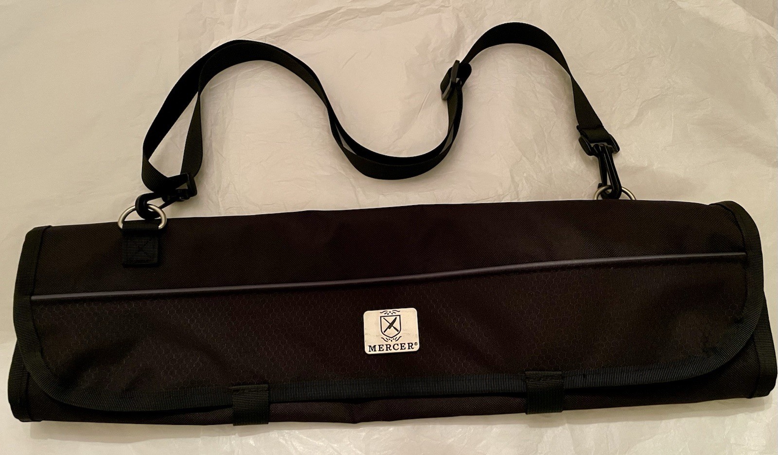 Mercer Chef Knife Travel Roll Bag Carrying Case Culinary Kitchen Knives Blk Gry