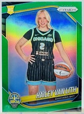 2025 Panini Prizm WNBA Green Prizm #139 Hailey Van RC Chicago Sky