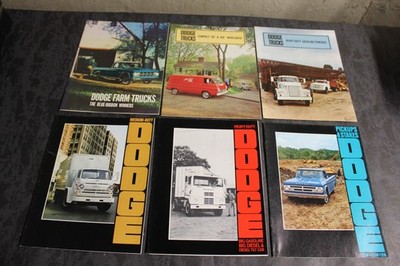 6 DODGE TRUCK BROCHURES  1960'S ORIGINAL