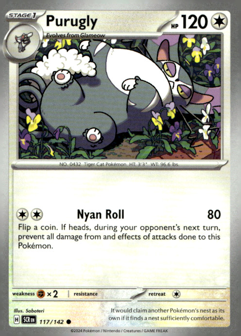 Purugly Common SV07: Stellar Crown 117/142 NM