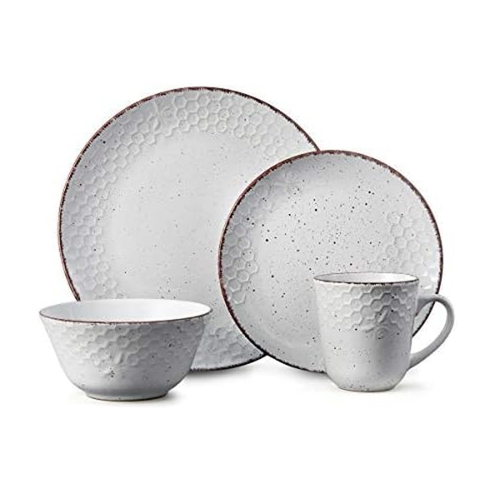 Pfaltzgraff Bumble Bee 16-Piece Dinnerware Set, White