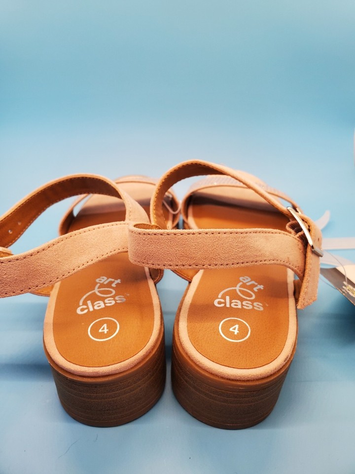 Art Class Girls' Alli SlipOn Ankle Strap Sandals Pink Size 4