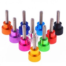 Knurled Thumb Screws UNC 6-32 Flat Head With Steps Hand Tighten Bolt L 4-40mm