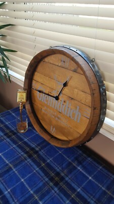 Ausverkaufte massive Eiche Glenfiddich Whiskyfass Uhr / MANCAVE / BAR / PUB 