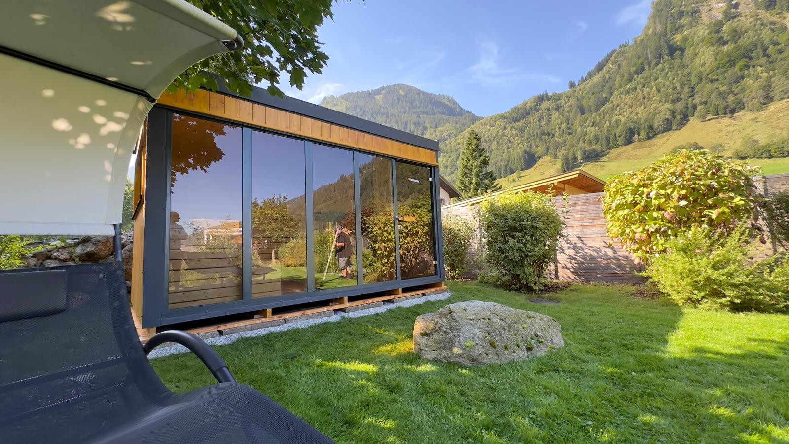 GardenAndPoolsCom sauna casa cabaña exterior sauna horizonte casa 4 m espacio de descanso SPA