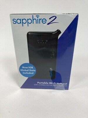 TravelWifi Sapphire 2 Global Mobile Wi-Fi Hotspot (Black) - New/Sealed