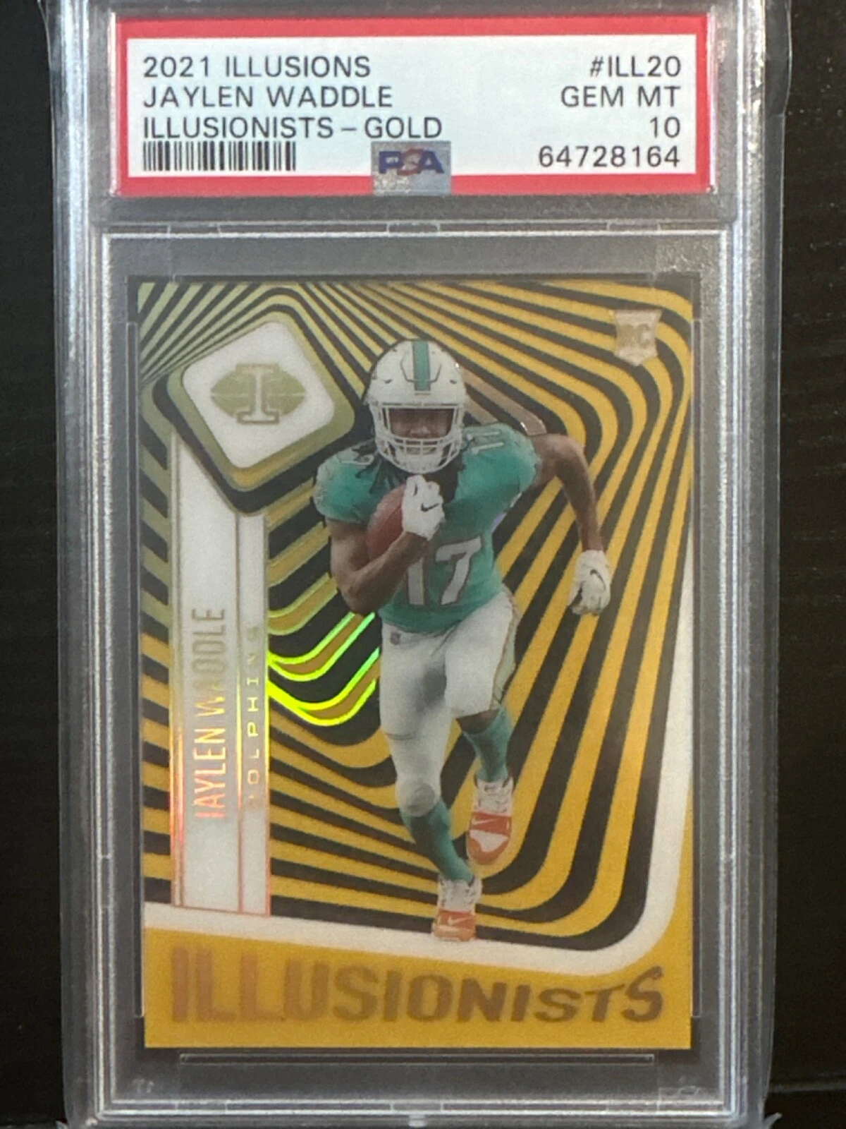 Jaylen Waddle Panini Illusions Illusionists #ILL20 Gold