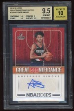 Anfernee Simons 2018-19 Hoops Auto Great Significance #GS-AS BGS 9.5 10 Pop 1