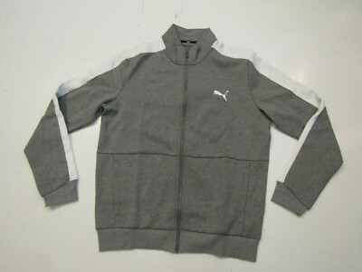 PUMA Gray White Mens Track Jacket NEW Mens Size M Medium