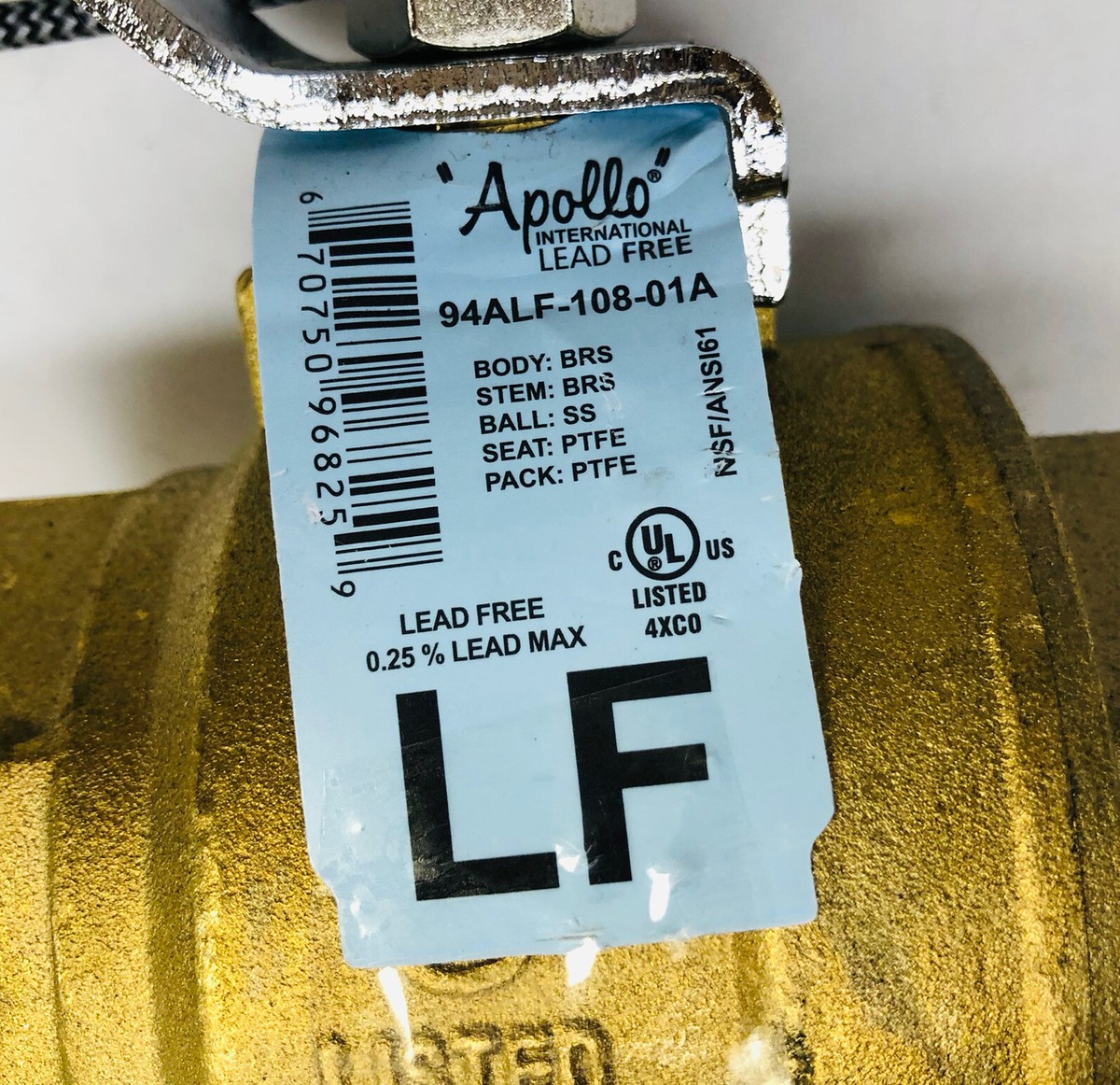 APOLLO, 1 1/2 in, Brass, Manual Two-Way Ball Valve - 20RE21|94ALF-207