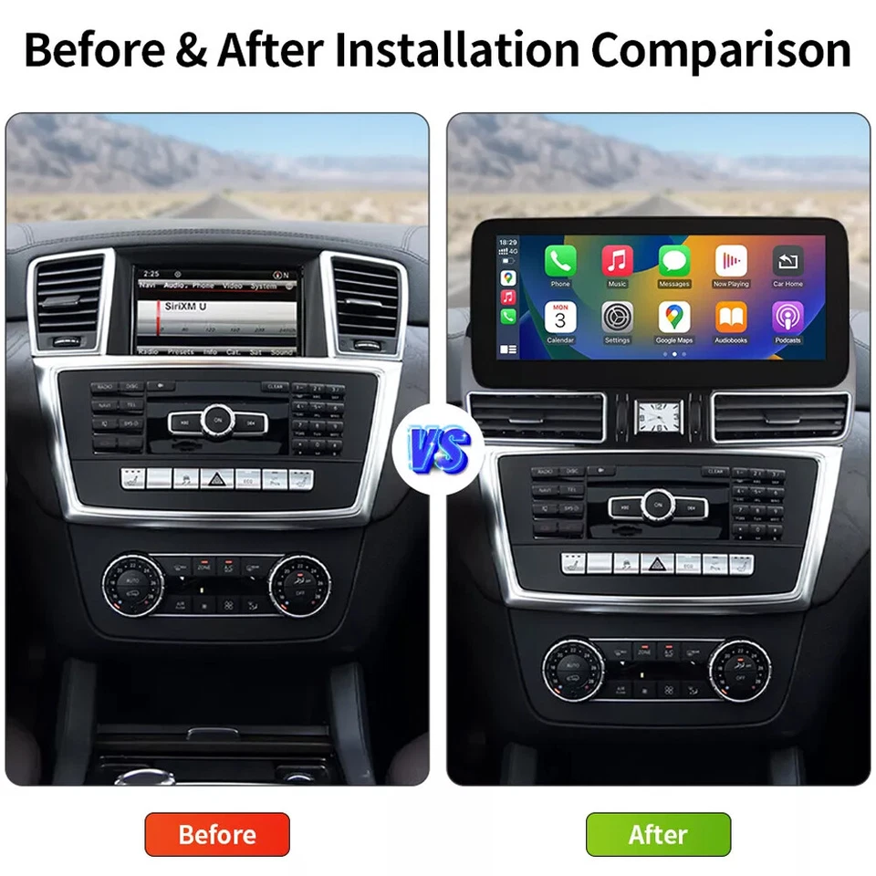 Für Benz ML W166 GL X166 Wireless Carplay Android Auto Touchscreen Autoradio NEU - Bild 3 von 4