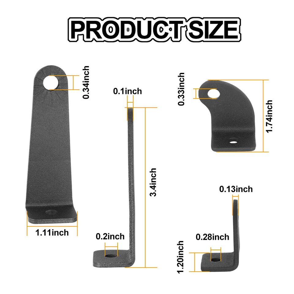 Soporte de montaje universal Soporte de montaje lateral para barra de luz LED curva EE. UU. Foto 4 de 4