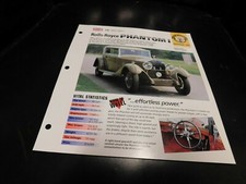 1925-1931 Rolls Royce Phantom I Spec Sheet Brochure Photo Poster 26 27 28 29 30