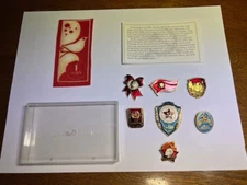 7 Soviet pin collection, vintage 1992 Barq’s Root-beer promo