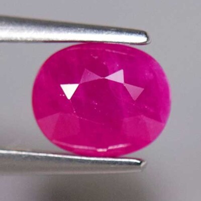 Ruby M 2 BURMESE RUBY 2.10ct 100%NATURAL RUBY OVAL CUT FACETED | eBay