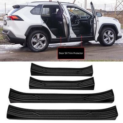 Door Sill Trim Step Protector Scuff Plate for Toyota RAV4 2019-present