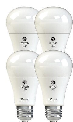 GE Refresh HD LED Bulbs 60 Watt Energetic Daylight A19 Lot of 4 Bulbs