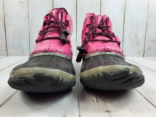 Sorel Out N About Duck Boots Women's 6.5 Girls 5 Black Pink Rubber NL2511-622 - Picture 7 of 12