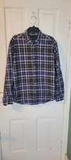 Tommy Hilfiger Mens Size XL Slim Fit Blue/Red/Green Button Down Dress Shirt