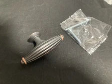 Brainerd traditional fluted bronze with copper oval cabinet knobs 12 Pk