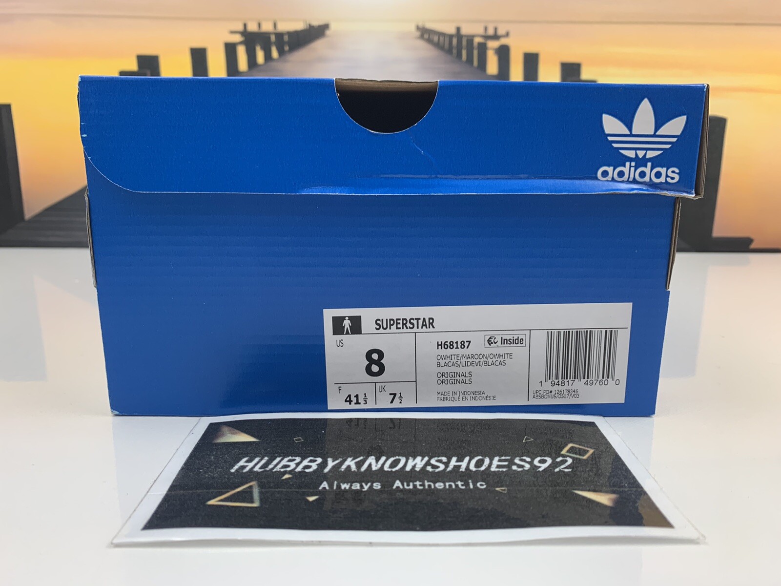 Size 8 - adidas Superstar Off White Maroon 2021 for sale online | eBay