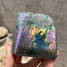 290g Natural purple labradorite quartz crystal freeform specimen healing