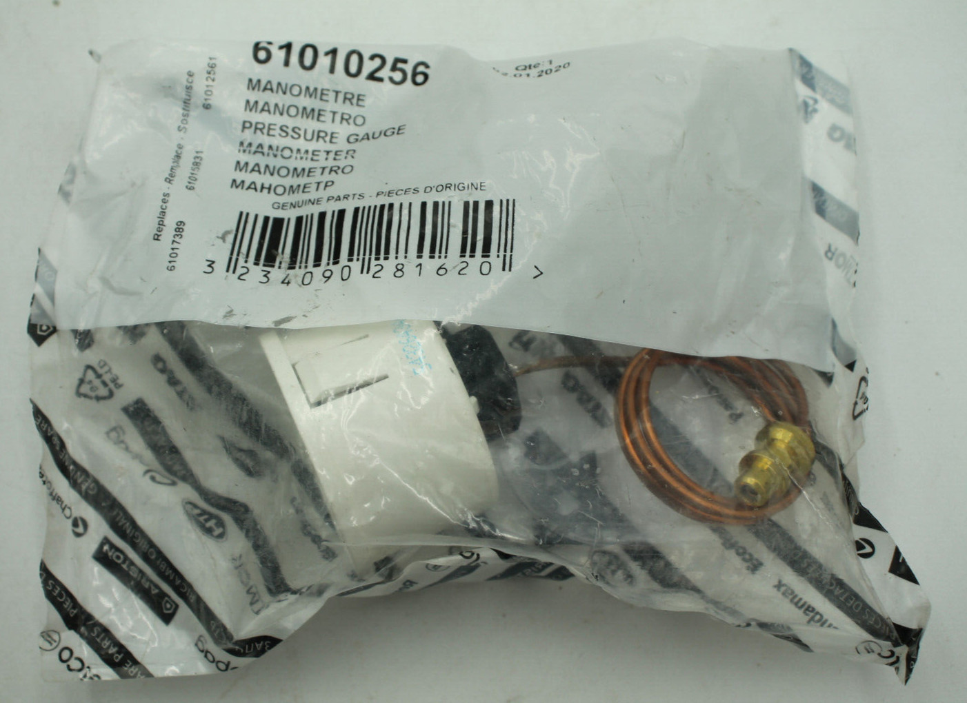 Ariston Chaffoteaux 61010256/610102561 Pressure Gauge for Boiler - New