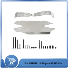 Stainless Chassis Armor Set Protector Skid Plate For ARRMA 1/8 Mojave 4S RC Part