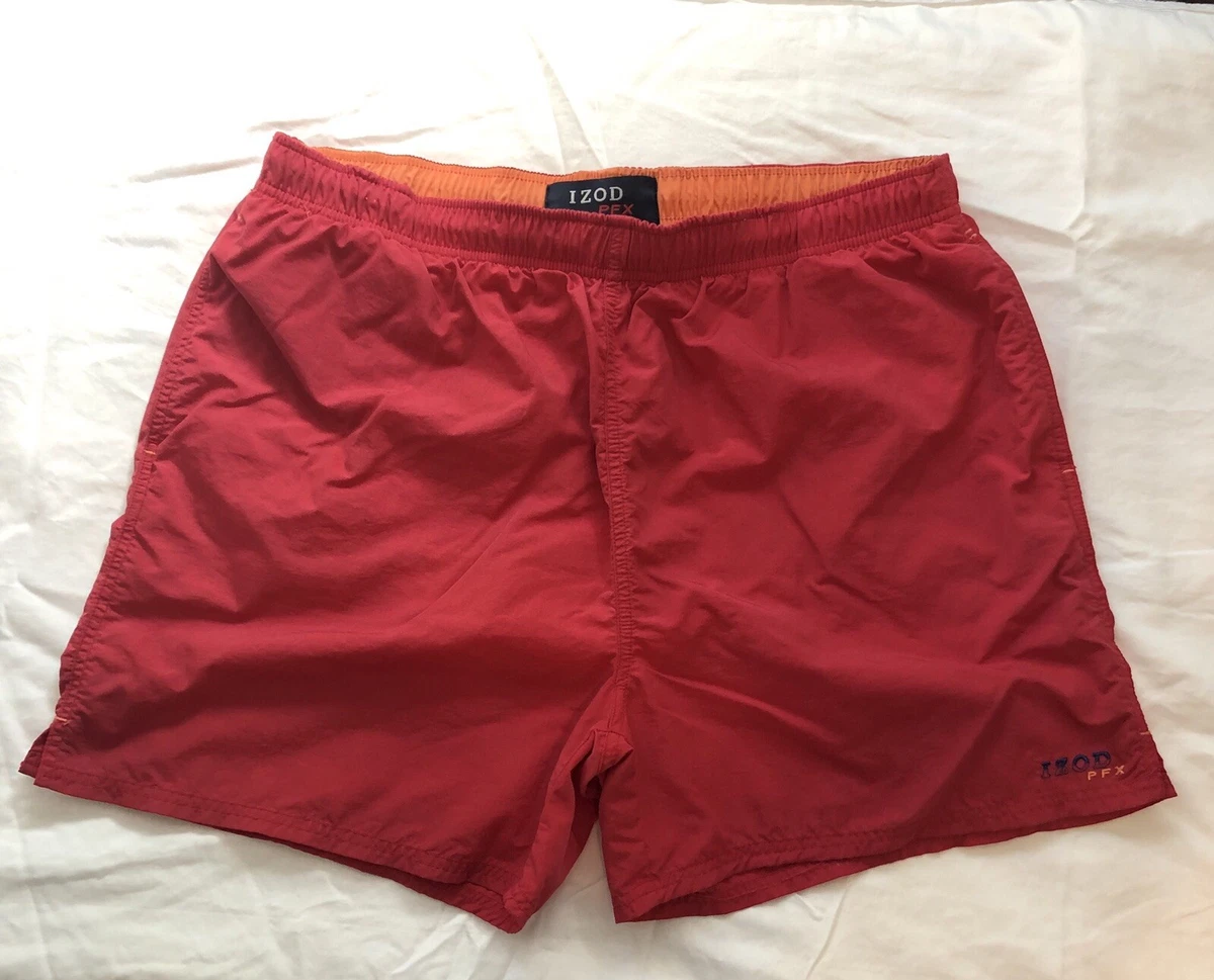 Izod PFX Men s Swim Trunks Large Red Orange eBay