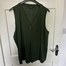 Green Sleevless Blose Top Size 22 Dorothy Perkins