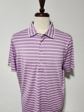 Ralph Lauren RLX Golf Polo Purple Stripe Men Size Large