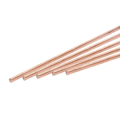 5Pcs Reiner Kupfer Rundstab 1,2mm/0,05'' Dm 250mm/10'' Länge Massiver Kupferstab