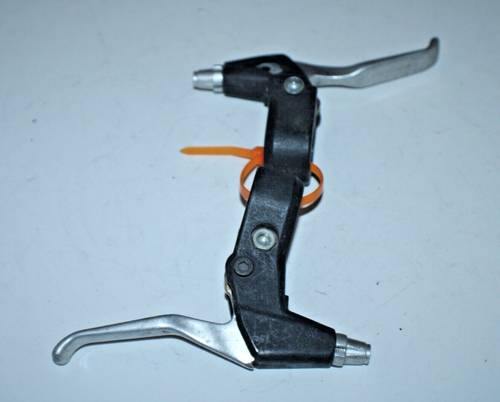 Juego de palancas de freno Chang-Star vintage 22,2 mm plateado/negro MTB híbrido remitente de EE. UU. - Imagen 2 de 10