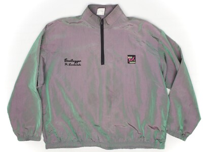 VTG 90s Surf Style Windbreaker Jacket Mens 1/2 Zip Bootlegger Ft Lauderdale USA
