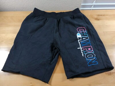 Champion Reverse Weave Embroidered Sweat Shorts Raw Hem Size Large