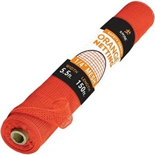 Construction Safety Debris Netting Roll, 1/4" Mesh 5.5 ft x 150 ft, Orange