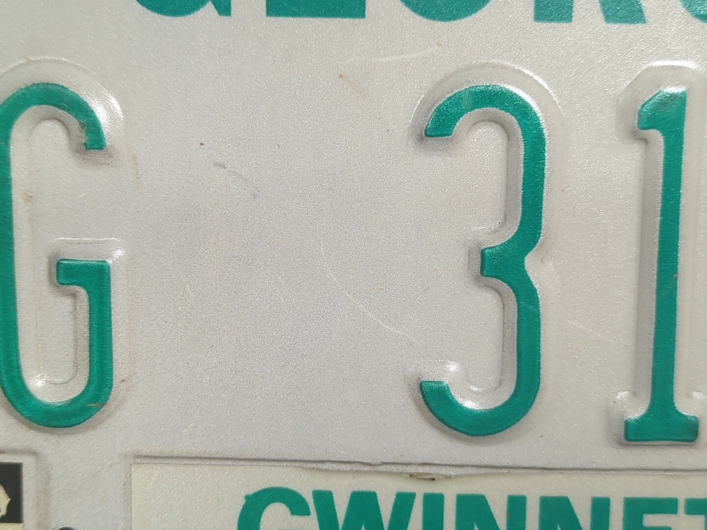 1983 Car Tag License Plate QG 31237 County Original