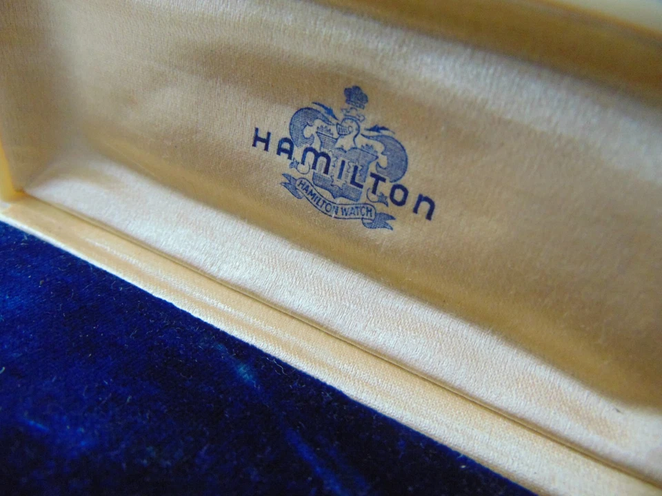 vintage celluloid Hamilton watch presentation box - Image 2 of 4