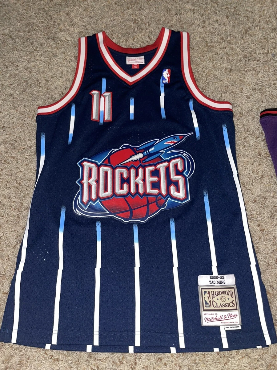 Houston Rockets Yao Ming 2002 Hardwood Classics Swingman Jersey By Mitchell  & Ness - Navy - Mens