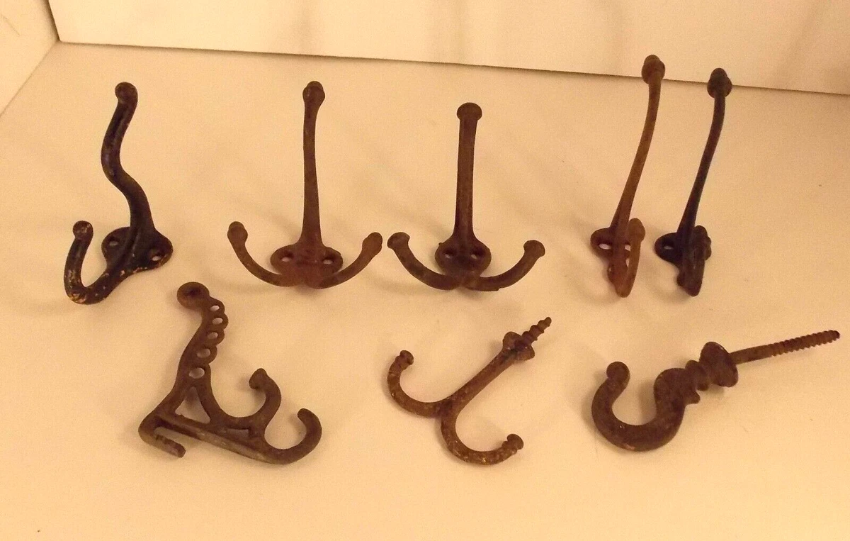 Antique Coat hooks lot of 8